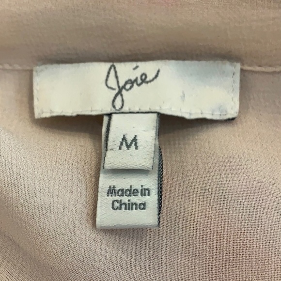Joie Devitri Sheer, Chiffon, Silk Floral Blouse Medium - Picture 4 of 4